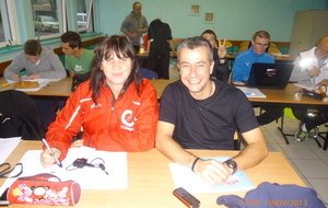 Deux entraineurs  l’OAH en formation 2ème degré -12ans -16ans au CREPS de Wattignies.